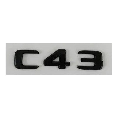 Car Craft Compatible With Mercedes C Class W204 W205 W206 C205 Letter Logo Badge Emblem Sticker C43 Amg Black