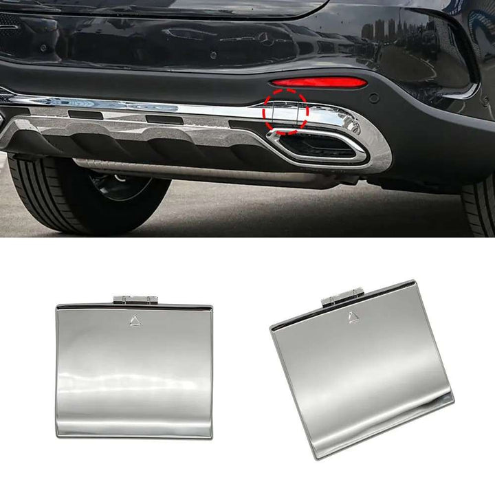 Car Craft Compatible With Mercedes Benz Glc W254 2022-2024 Rear Bumper Tow Hook Towing Tochan Trailer Cover 2548857800 Chrome CC-8091 - CAR CRAFT INDIA