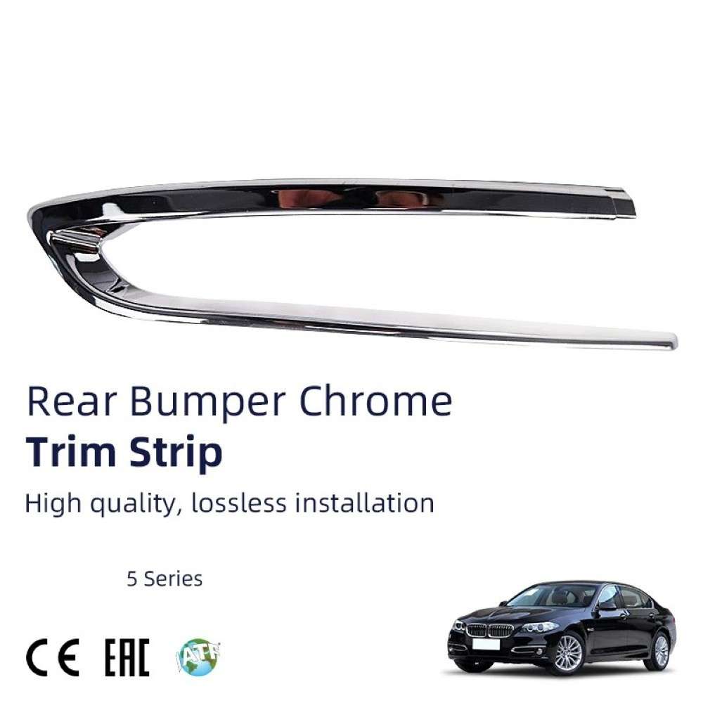 Car Craft Compatible With Bmw 5 Series F10 Lci 2014-2017 Rear Bumper Chrome Trim Protective Rubber Strip Molding 51127341676 Dh Right CC-7979 - CAR CRAFT INDIA
