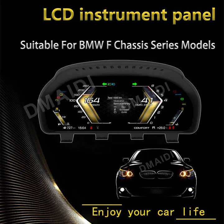BMW 1 2 3 4 5 6 7 X1 X3 X4 X5 X6 X7 Z4 F10 F20 F30 F34 F12 F02 F48 F25 F26 F15 F16 E60 E70 E90 E84 E89 ANDROID DIGITAL INSTRUMENTAL CLUSTER SPEEDOMEETER  WITH CARPLAY