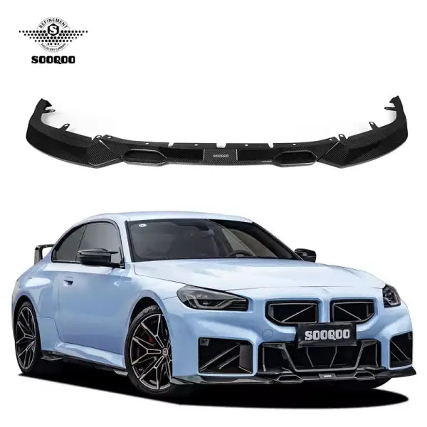 Design M2 G87 Front Lip B Style Dry Carbon Fiber Front Bumper Lip for BMW M2 G87 2023-IN