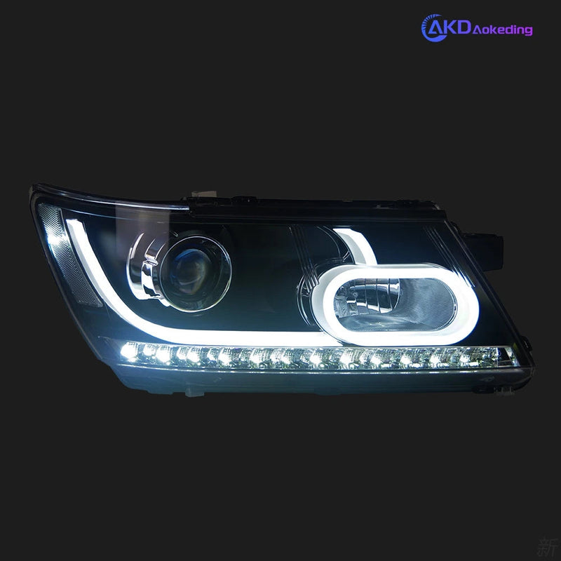 Dodge JCUV Journey 2009-2017 LED Headlight Fiat Freemont LED DRL Hid Angel Eye Bi Xenon Beam