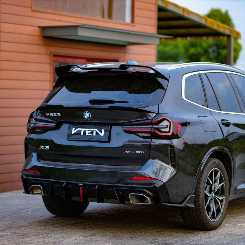 Car Craft Comptible With Bmw X3 G01 Lci 2022+ M Sport X3m Front Bumper Upgraded Bodykit Body Kit Skirts Splitter Front Rear Lip Diffuser Side Skirts Spoiler Trims Cannards Vten Style CC-9083