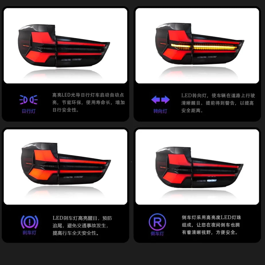 The Taillight Assemblies Suitable For BMW X5 F15 2014-2018 Sequential Flowing Turning Signal Rear taillight Upgrade