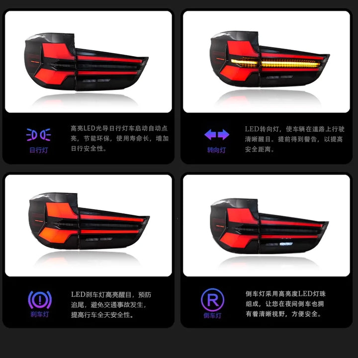 The Taillight Assemblies Suitable For BMW X5 F15 2014-2018 Sequential Flowing Turning Signal Rear taillight Upgrade
