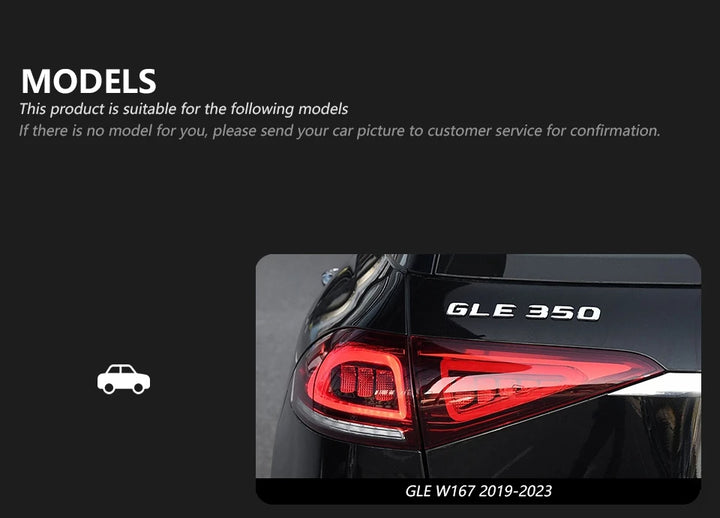 Car Model for Benz GLE W167 CLS Tail Light 2019-2023 GLE LED Tail Lamp DRL Dynamic Signal Automotive Accessories - CAR CRAFT INDIA
