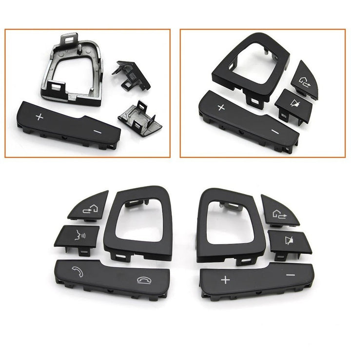 Car Craft Compatible With Mercedes Benz E Class W213 Sedan 2016-2018 E Class W238 Coupe Cabriolet 2016-2018 Car Steering Wheel Switch Control Button Cover 0999056500-s-a Cover Right Silver A CC-10654