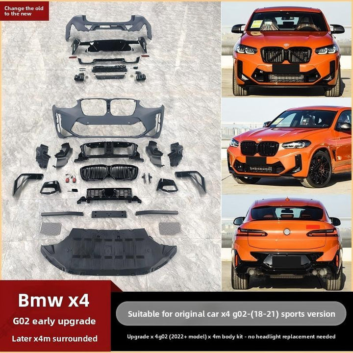 Car Craft Compatible With Bmw X4 G02 2018-2021 Upgrade Convert To M Sport M Performance X4m Lci Style Bodykit Body Kit Front Rear Bumper Splitter Grill Lip Diffuser Exhaust Pipe Tip Gc G02 007