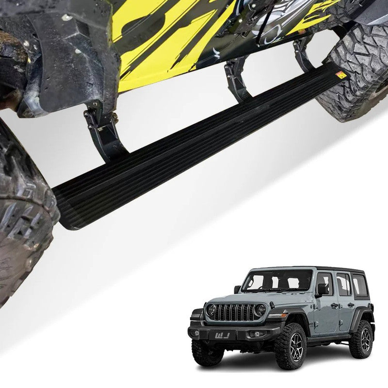 Car Craft Compatible With Jeep Wrangler Rubicon 2019-2026 Automatic Deployable Electric Side Step Retractable Ladder Pedal Running Boards Side Step 4 Door