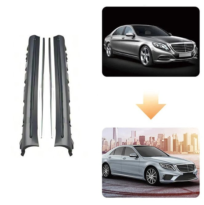 Car Craft Compatible With Mercedes Benz S Class W222 2014-2020 Upgrade Facelift Convert To Amgs63 S63 Bodykit Side Skirt Trim Running Board