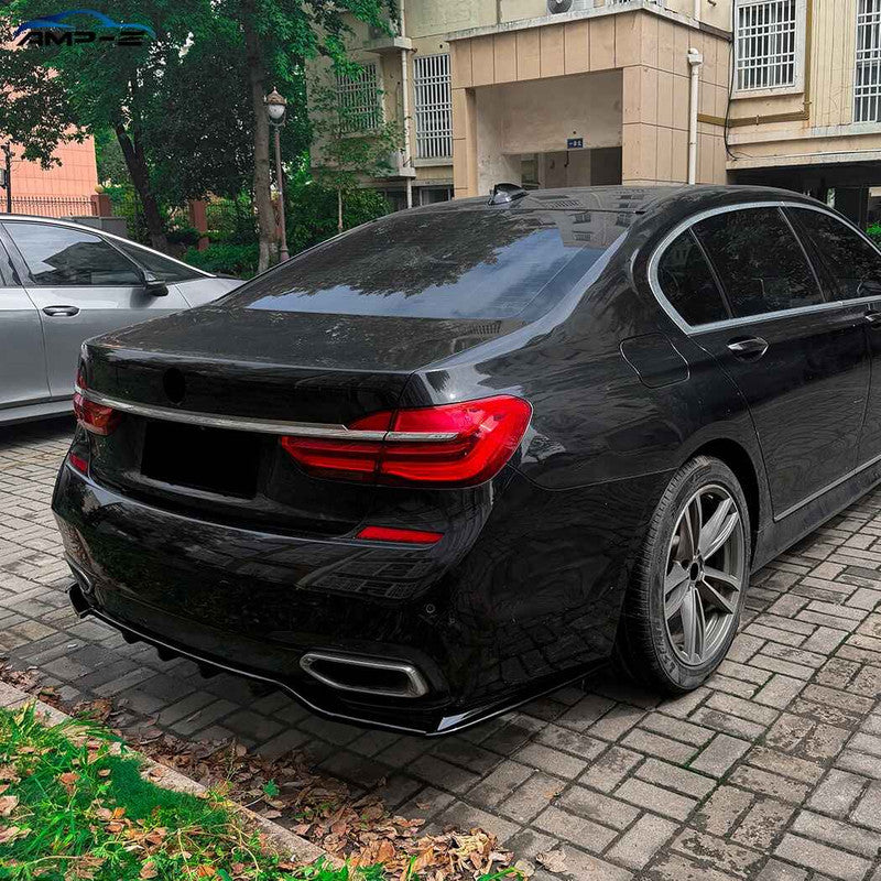 Car Craft Compatible With Bmw 7 Series G11 G12 Pre-facelift M Sport 2015-2018 Rear Bumper After Lip Diffuser Trim Skirt Zst-1549 Gb Glossy Black