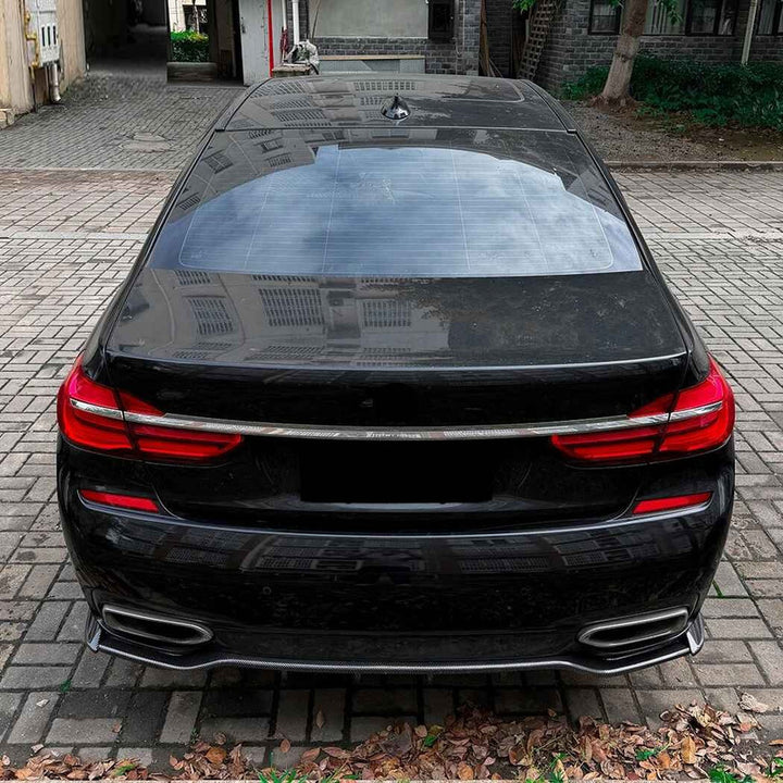 Car Craft Compatible With Bmw 7 Series G11 G12 Pre-facelift M Sport 2015-2018 Rear Bumper After Lip Diffuser Trim Skirt Zst-1549 Gb Glossy Black
