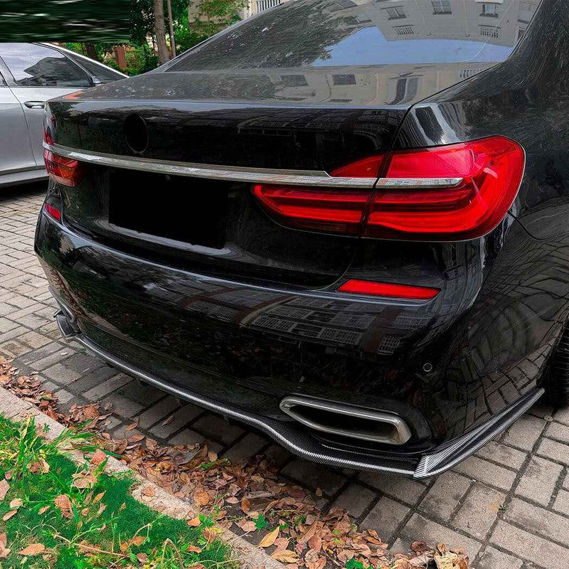 Car Craft Compatible With Bmw 7 Series G11 G12 Pre-facelift M Sport 2015-2018 Rear Bumper After Lip Diffuser Trim Skirt Zst-1549 Gb Glossy Black
