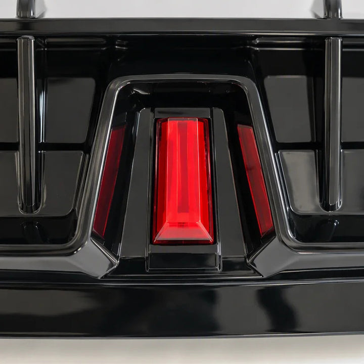 Car Craft Compatible With Tesla Modle Y 2017-2026 Rear After Bumper Lip Diffuser Skirt Trim F1 Led Light Style Glossy Black
