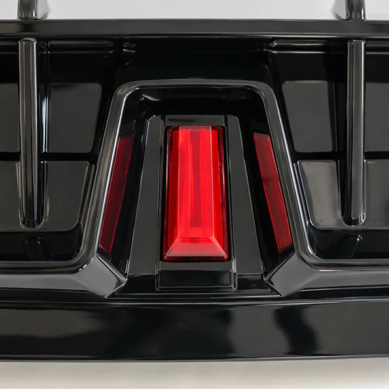 Car Craft Compatible With Tesla Modle Y 2017-2026 Rear After Bumper Lip Diffuser Skirt Trim F1 Led Light Style Carbon Fiber Look