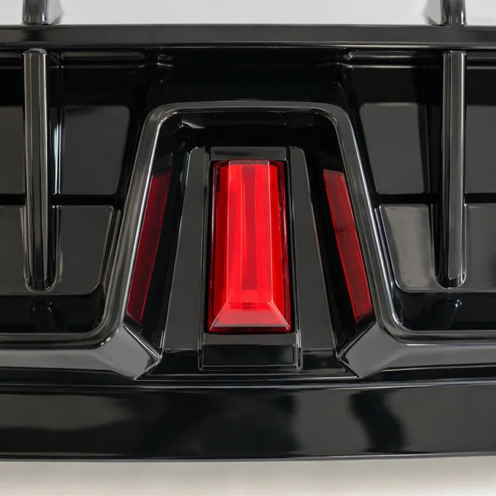 Car Craft Compatible With Tesla Modle Y 2017-2026 Rear After Bumper Lip Diffuser Skirt Trim F1 Led Light Style Carbon Fiber Look