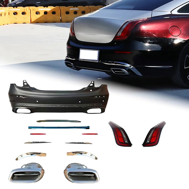 Car Craft Compatible With Jaguar Xj Xjl 2010-2019 Upgrade Facelift Convert To 2020 Style Bodykit Front Rear Bumper Headlight Taillight Skirt Exhaust Pipe Tip - CAR CRAFT INDIA