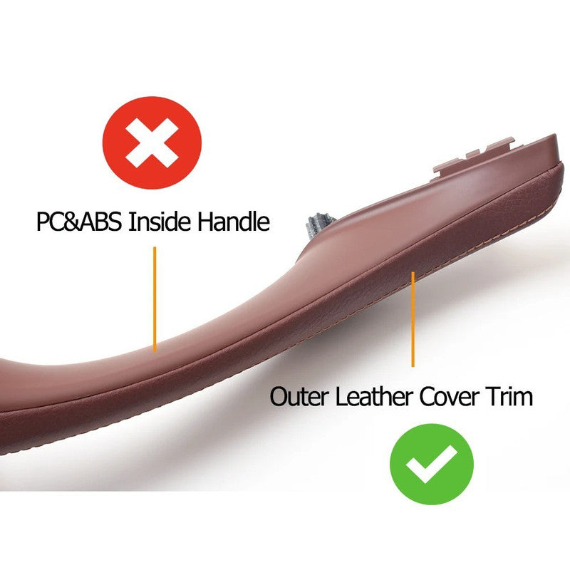 Car Craft Compatible With Bmw 5 Series F10 2010-2017 Car Interior Door Armrest Inside Pull Handle Single Handle Left Red Brown 51417261954l Rhd Model A OUTER LEATHER PART CC-7917 - CAR CRAFT INDIA