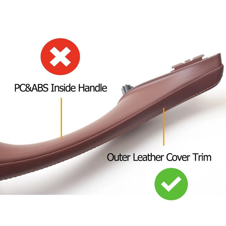 Car Craft Compatible With Bmw 5 Series F10 2010-2017 Car Interior Door Armrest Inside Pull Handle Single Handle Left Red Brown 51417261954l Rhd Model A OUTER LEATHER PART CC-7917 - CAR CRAFT INDIA