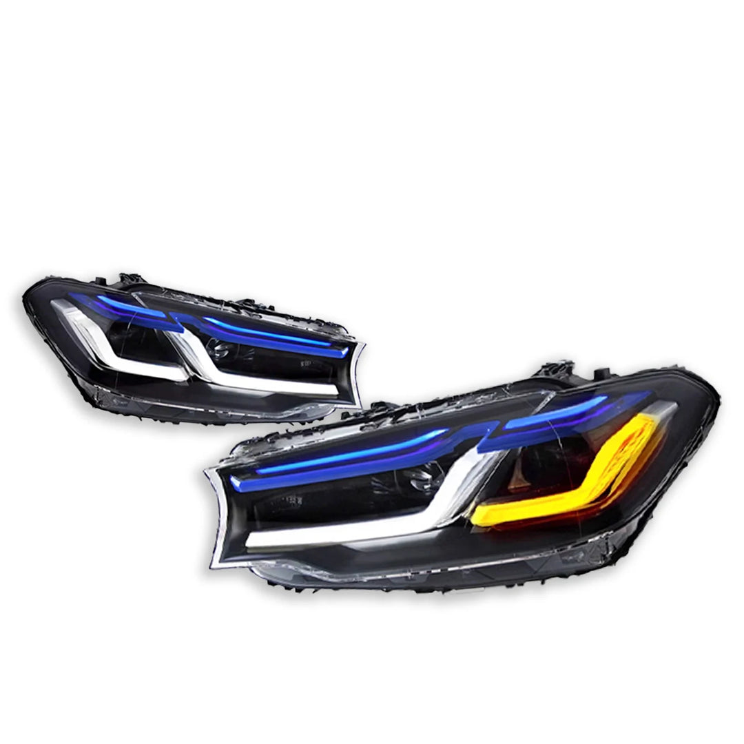 Car Craft Compatible With Bmw 5 Series G30 G38 2017-2021 Car Front Upgraded Head Light Lamp Xenon Headlight Retrofit Upgrade Modified Led Drl Hid Laser Style Blue CC-5768 DELETE - CAR CRAFT INDIA