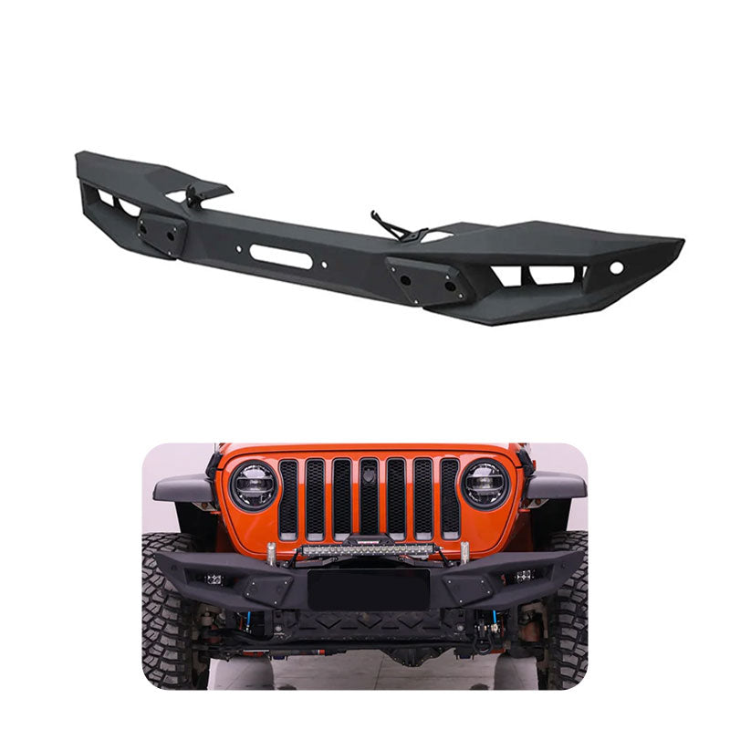 4x4 Accessories 2/4 Doors Off-road Steel Black Sport Bull Bar Front Bumper for Jeep Wrangler JL JT 2018+
