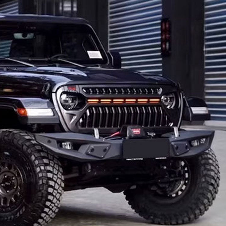 4x4 Accessories 2/4 Doors Off-road Steel Black Sport Bull Bar Front Bumper for Jeep Wrangler JL JT 2018+
