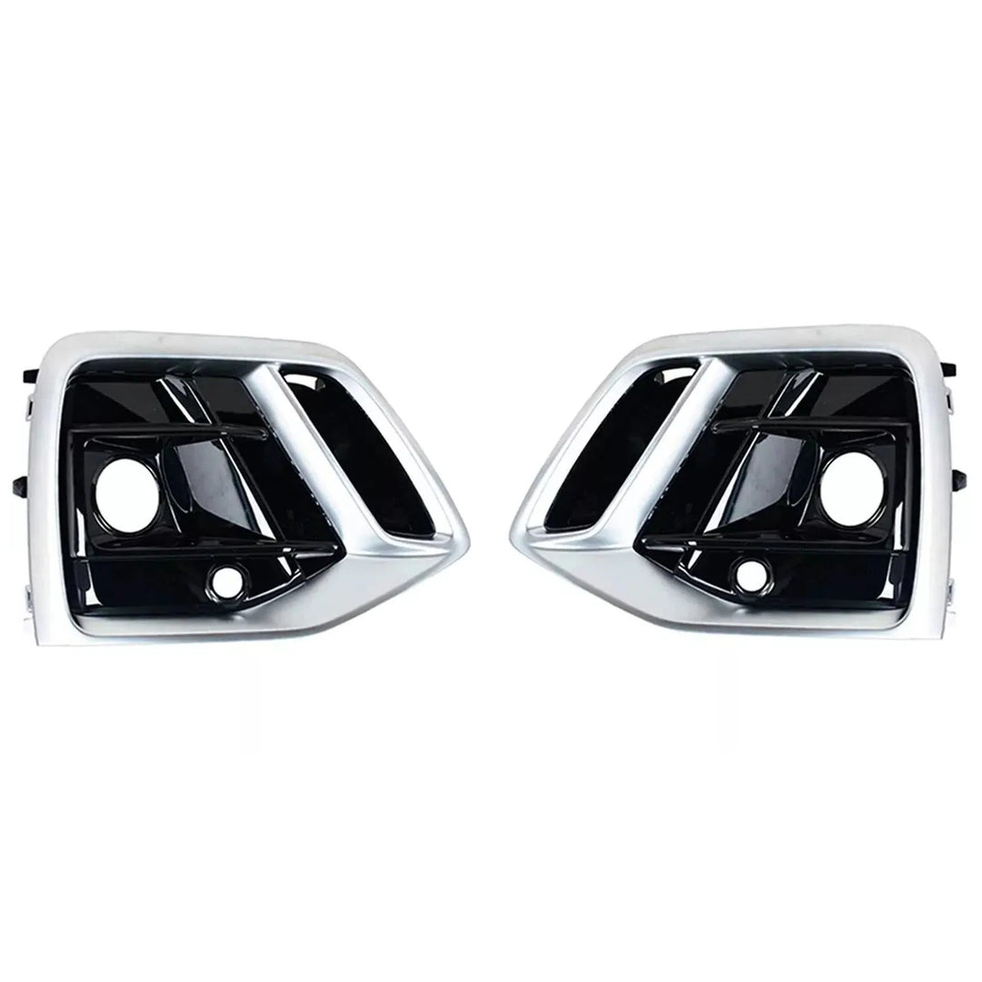 Car Craft Compatible With Audi Q5 Sq5 2021 Fog Lamp Light Grill Cover Frame Chrome With Hole CC-3330