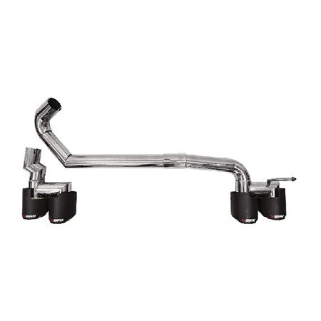 Car Craft Compatible With Bmw 3 Series F30 F80 M3 M4 Exhaust Tips Tail Pipe Midpipe Muffler With Clamp Akrapovic Carbon Fiber Look