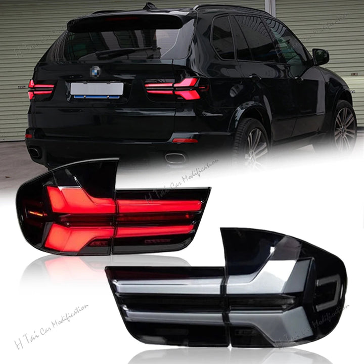 Pair LED Tail Lights For BMW X5 E70 2007-2013 Rear Lamps Taillights Rear Fog Lights Dynamic Turn Signal Car Taillight Assemblies