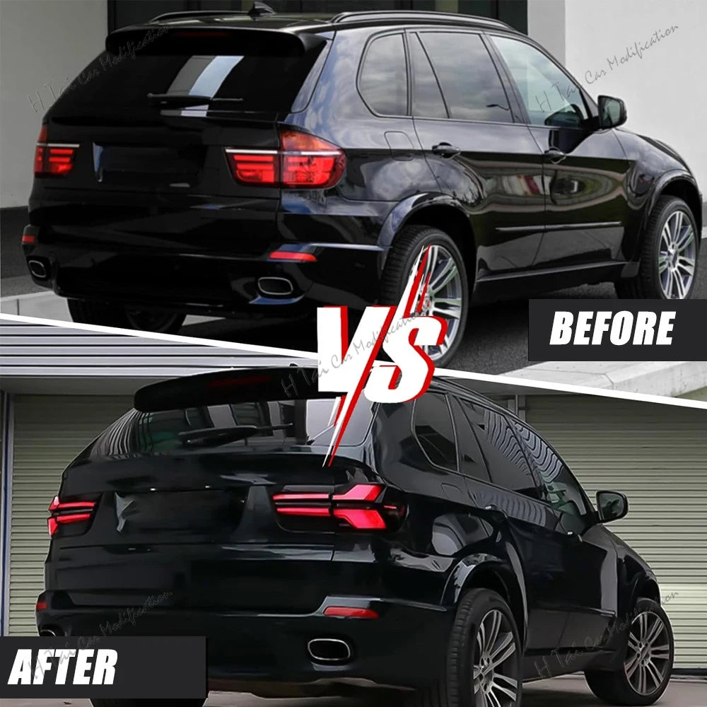 Pair LED Tail Lights For BMW X5 E70 2007-2013 Rear Lamps Taillights Rear Fog Lights Dynamic Turn Signal Car Taillight Assemblies