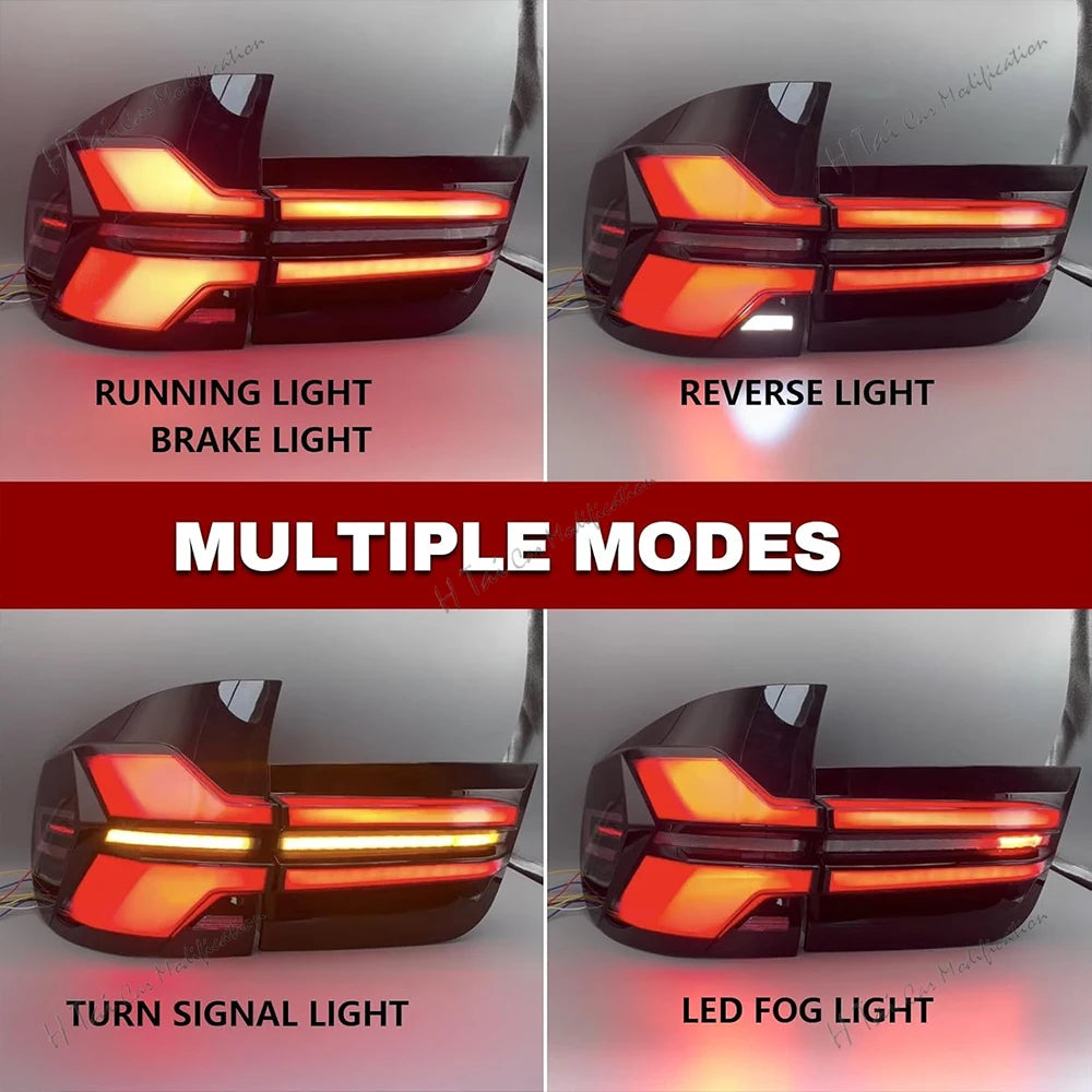Pair LED Tail Lights For BMW X5 E70 2007-2013 Rear Lamps Taillights Rear Fog Lights Dynamic Turn Signal Car Taillight Assemblies