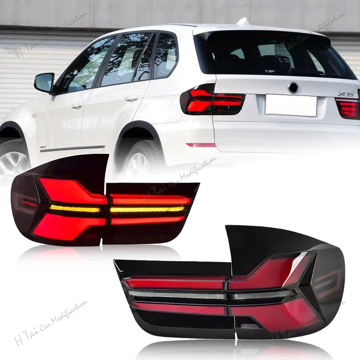 Pair LED Tail Lights For BMW X5 E70 2007-2013 Rear Lamps Taillights Rear Fog Lights Dynamic Turn Signal Car Taillight Assemblies