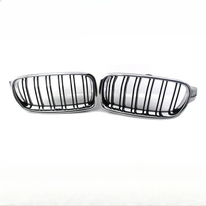 Car Craft Front Bumper Grill Compatible With Bmw 3 Series F30 2012-2018 Front Bumper Grill Chrome And Black CC-1546