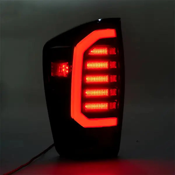 DRL Tail Lights for 2016-2021 Toyota Tacoma LED Turn Signal Rear Brake Smoked L+R