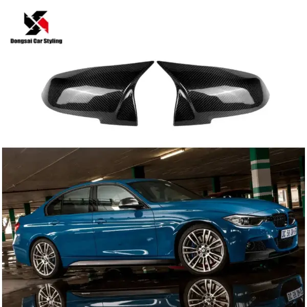 Dry Carbon Fiber M-Look Style Side View Mirror Covers Caps for BMW F20 F22 F30 F35 F34 F32 F33 F36 E84 2012-2018
