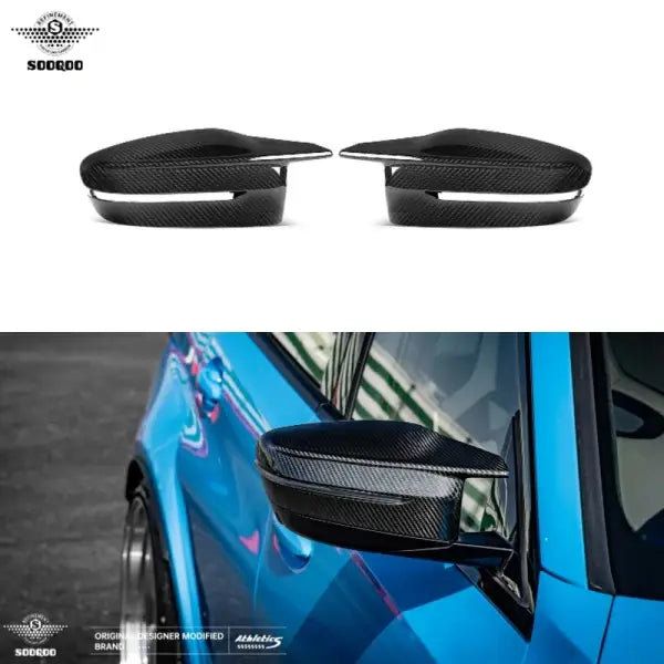 Dry Carbon Fiber OEM Style Mirror Covers Caps for BMW M2 G87 M3 G80 M4 G82 G83 Competition 2019+