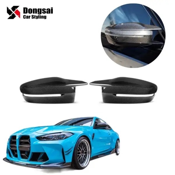 Dry Carbon Fiber OEM Style Mirror Covers Caps for BMW M2 G87 M3 G80 M4 G82 G83 Competition 2019+