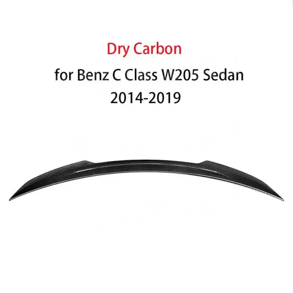 Dry Carbon Fiber Rear Boot Spoiler for Mercedes Benz C Class W205 C63 AMG 2014-2019 Car Trunk Duck Spoiler Lid Wing