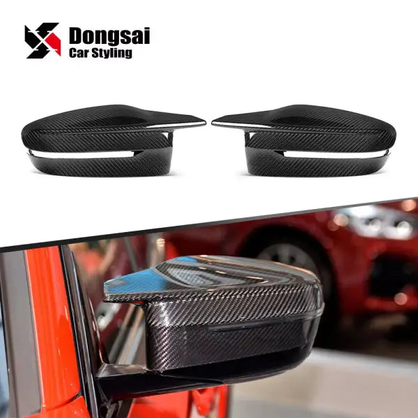Dry Carbon Fiber Rear View Side Door Mirror Housing Covers Caps for BMW M2 G87 M3 G80 M4 G82 G83 Competition LHD 2019+