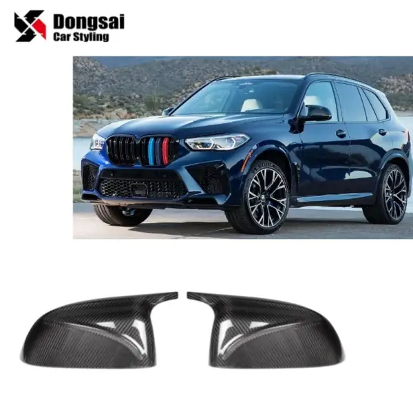 Dry Carbon Side Door Rear View M Look Wing Mirror Housing Covers Caps for BMW X3 G01 X4 G02 X5 G05 X6 G06 X7 G07 2006+