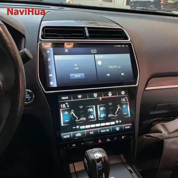 Dual Screen Multimedia Android Car Radio for Ford Explorer Car AC Control Panel New Upgrade Auto Head Unit Monitor