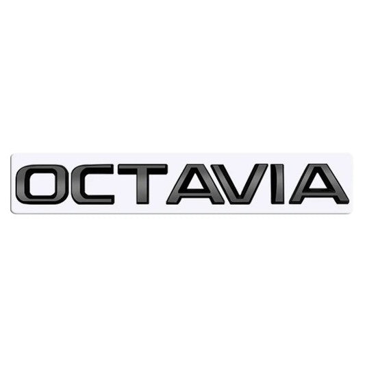 Car Craft Compatible With Skoda Octavia Letter Logo Badge Emblem Sticker Logo Black