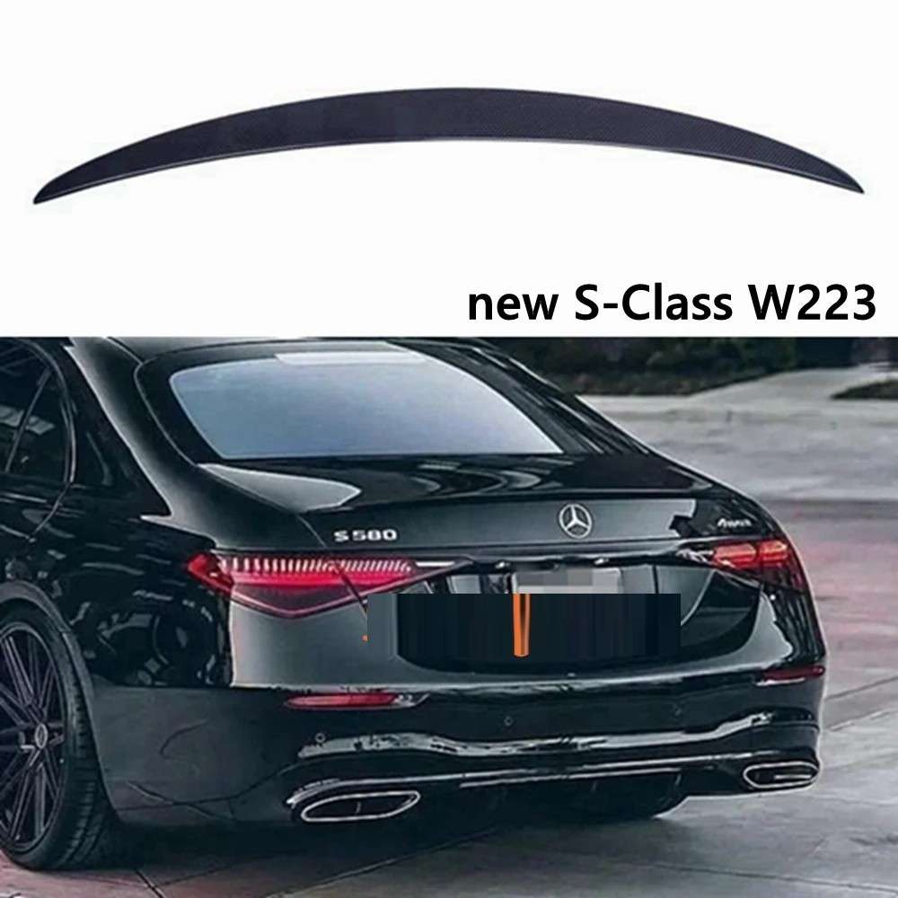 Car Craft Compatible With Mercedes S Class W223+ Rear Trunk Wing Boot Spoiler Lip Splitter Skirt Amg Style Ar-benz-084 Glossy Black - CAR CRAFT INDIA