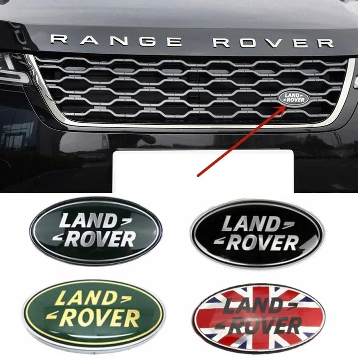 Car Craft Compatible With Range Land Rover Rrs Rrv Vogue Sport Discovery Evoque Defender Grill Letter Logo Badge Emblem Sticker 85x42mm Green With Gold Letter