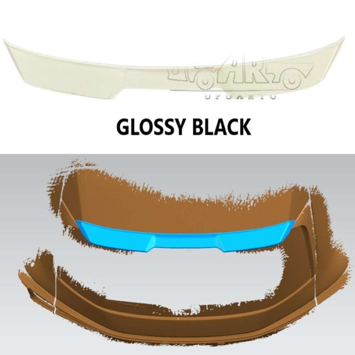 Car Craft Compatible With Lexus Nx 2022+ Rear Trunk Wing Boot Spoiler Lip Splitter Skirt Ar-lexus-010 Glossy Black - CAR CRAFT INDIA