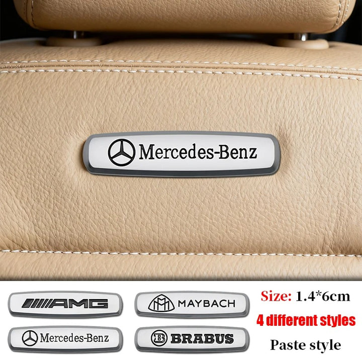 Car Craft Compatible With Mercedes A B C E S Class Ml Gl Gle Gls Cla Gla Glc Slk Grill Letter Logo Badge Emblem Sticker Interior Seat Logo Maybach 2