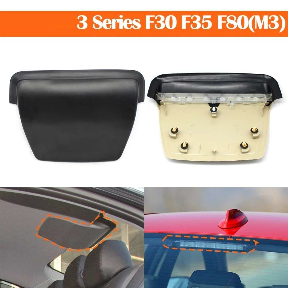Car Craft Compatible With Bmw 3 Series F30 F35 F80 M3 2013-2019 Car Warning Rear Parking Signal Light High Mount Stop Brake Lamp Bracket Frame Cover Gray 63257259855 63257259881 CC-8111 - CAR CRAFT INDIA