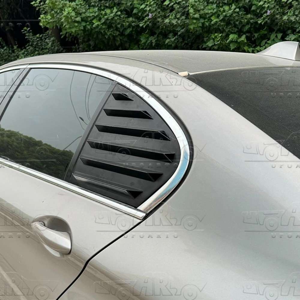 Car Craft Compatible With Bmw 5 Series F10 2010-2017 Plastic Side Vent Shutter Rear Window Louver Trim Ar-bm-0281 Cf Carbon Fiber Look - CAR CRAFT INDIA