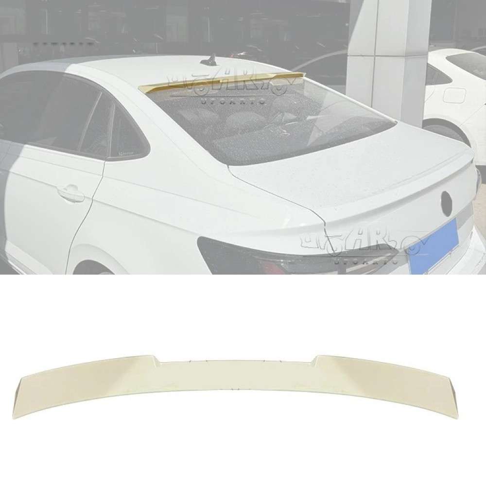 Car Craft Compatible With Vw Volkswagen Virtus 2023+ Rear Trunk Wing Boot Spoiler Lip Splitter Skirt Roof Carbon Fiber Look CC-7975 - CAR CRAFT INDIA