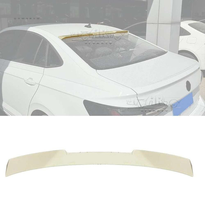 Car Craft Compatible With Vw Volkswagen Virtus 2023+ Rear Trunk Wing Boot Spoiler Lip Splitter Skirt Roof Carbon Fiber Look CC-7975 - CAR CRAFT INDIA